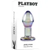 Playboy Sensual Glass Small Iridescent Butt Plug 3 Inch
