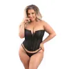 Fantasy Lingerie Mesh Corset with Zipper Front & G-String Fantasy Lingerie Mesh Corset with Zipper Front & G-String