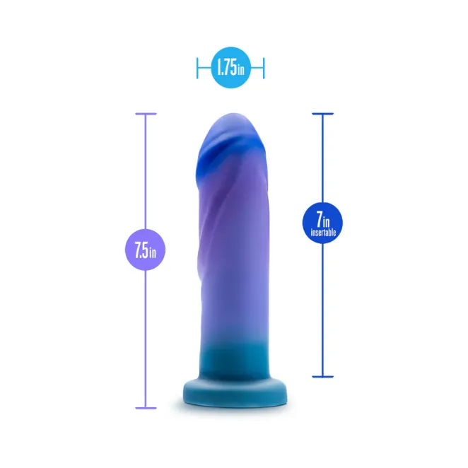 7 Inch Silicone Dildo Ocean Blue