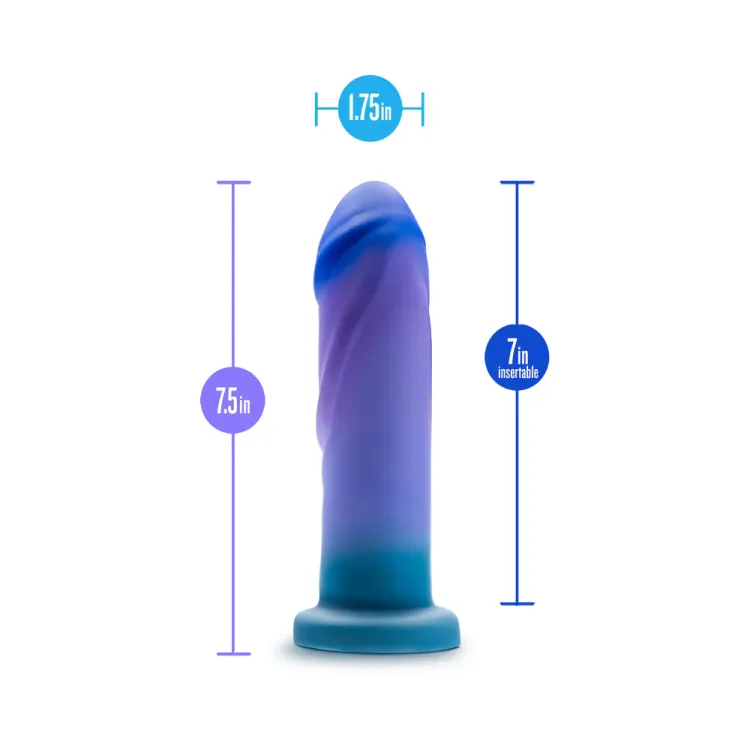7.5 in. Silicone Dildo Ocean Blue 7.5 in. Silicone Dildo Ocean Blue
