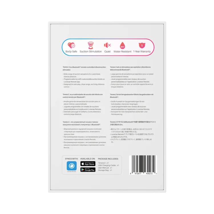 Lovense Tenera 2 App-Controlled Stimulator Lovense Tenera 2 App-Controlled Stimulator