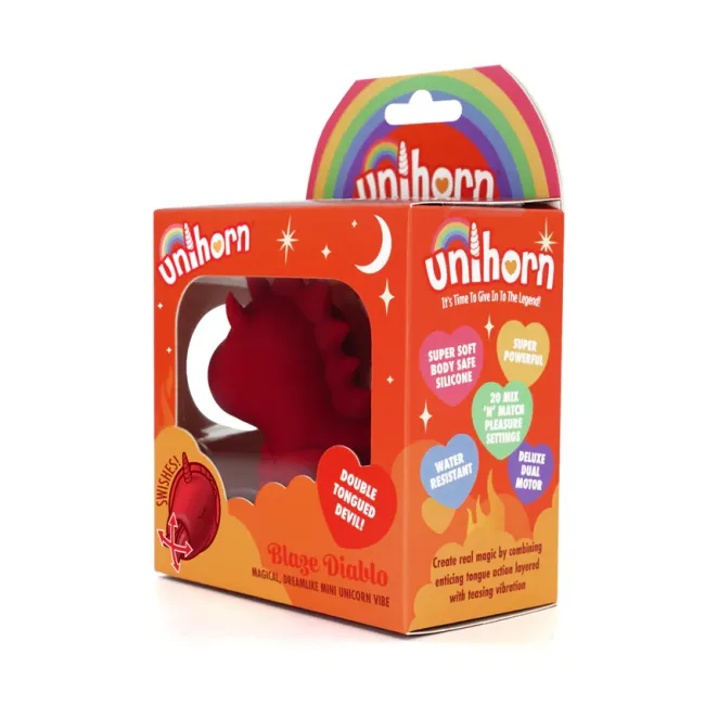 Unihorn Blaze Diablo Rechargeable Flickering Clitoral Vibrator