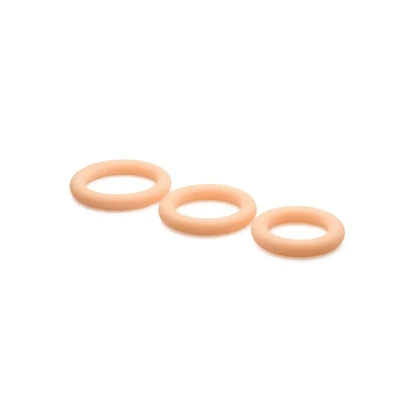 Jock Silicone Cock Ring Set Flesh Tone (3 Piece)