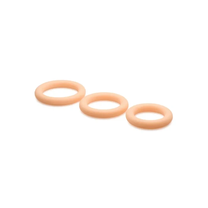 Jock Silicone Cock Ring Set Flesh Tone (3 Piece)