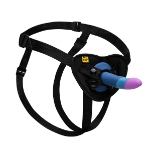 ROMP Piccolo Pegging Strap-On Kit with Harness & 5.5 Inch Silicone Dildo