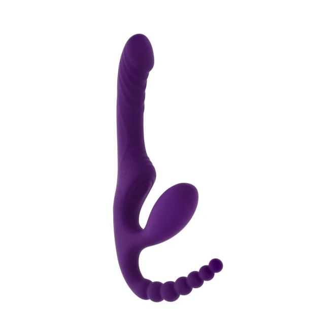 Playboy Hug It Out Triple Stimulation Inflatable Strapless Strap-On