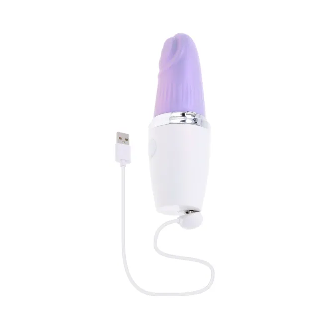 getaway silicone clit tapping vibrator white travel vibe