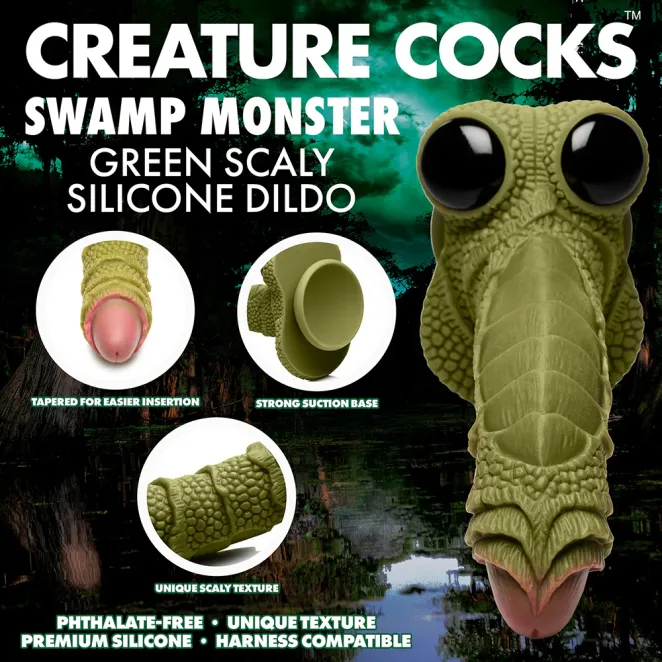 Creature Cocks Swamp Monster Silicone Scaly Dildo