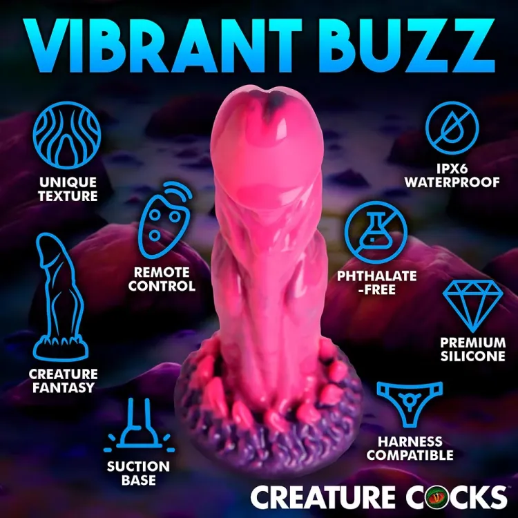 8.75 in. "Xenox" Alien Wasp Vibrating Fantasy Dildo with Remote 8.75 in. "Xenox" Alien Wasp Vibrating Fantasy Dildo with Remote