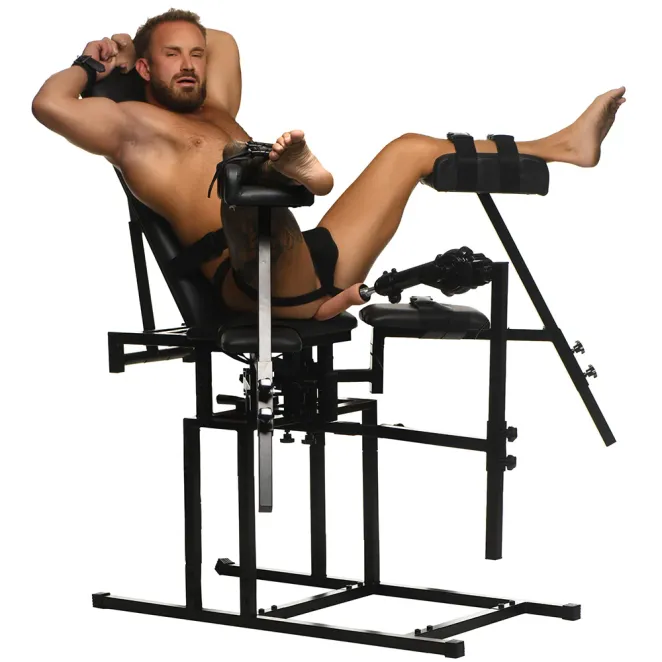 Body Dock Sex Machine & Bondage Chair with Adjustable Thrusting Dildo