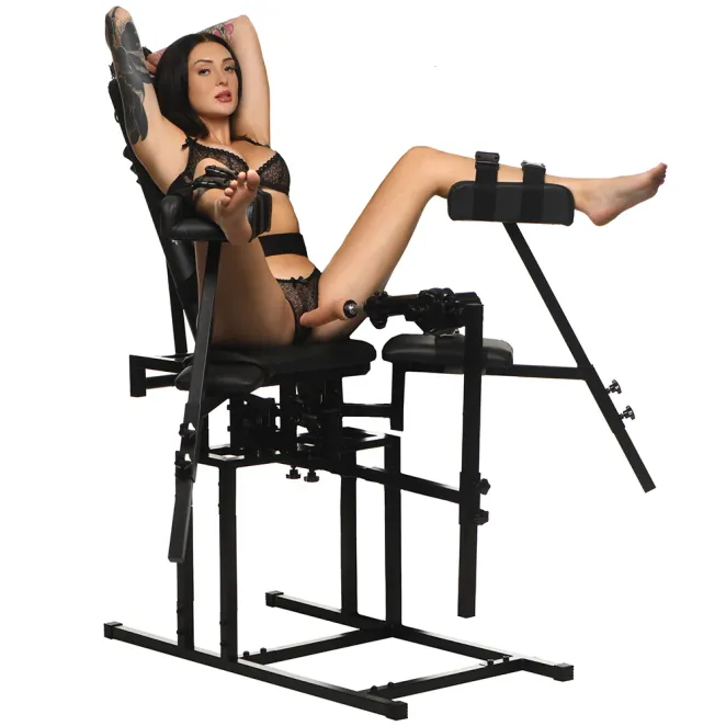 Body Dock Sex Machine & Bondage Chair with Adjustable Thrusting Dildo