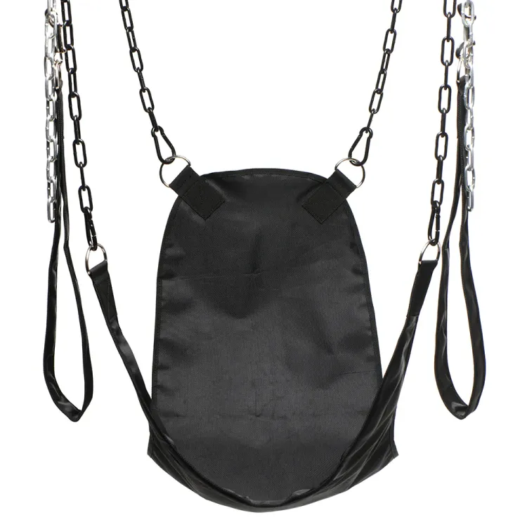 Nylon Sex Sling with Removable Stirrups Black Nylon Sex Sling with Removable Stirrups Black