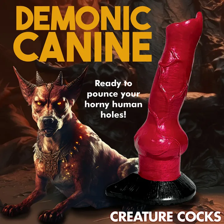 7.5 in. "Hell-Hound" Silicone Canine Fantasy Dildo 7.5 in. "Hell-Hound" Silicone Canine Fantasy Dildo