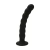 8 in. Ripple G-Spot & P-Spot Peg Dildo Black 8 in. Ripple G-Spot & P-Spot Peg Dildo Black