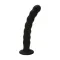 8 Inch Ripple G-Spot & P-Spot Peg Dildo Black