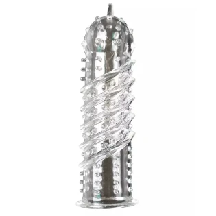 Orgasma Textured Penis or Vibrator Sleeve Clear