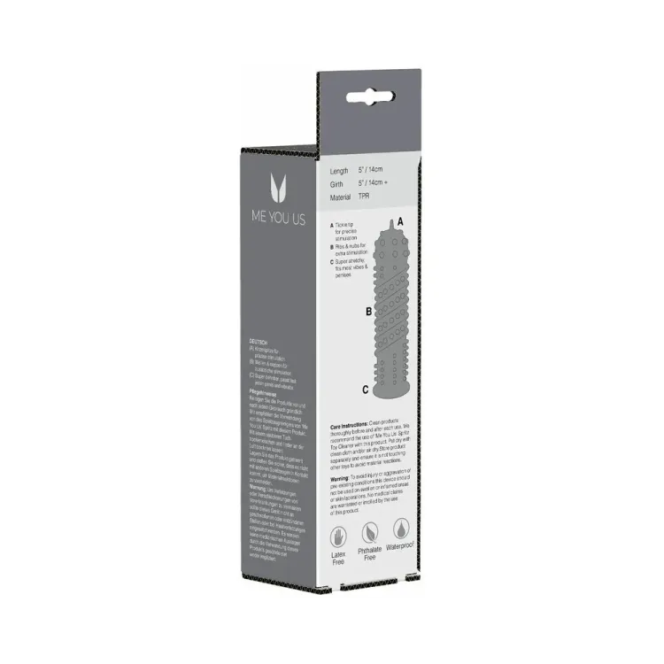 Orgasma Textured Penis or Vibrator Sleeve Clear Orgasma Textured Penis or Vibrator Sleeve Clear