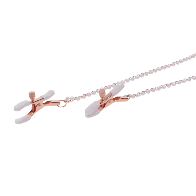 Sportsheets Peaches 'n CreaMe Faux Leather Collar and Nipple Clamps