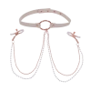 Sportsheets Peaches 'n CreaMe Faux Leather Collar and Nipple Clamps