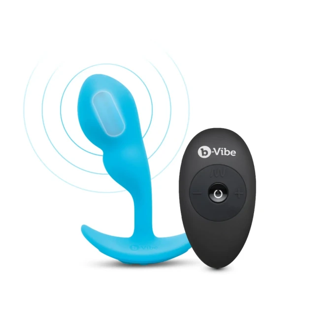B-Vibe P-Spot Snug Plug Remote Control Silicone Weighted Prostate Plug 3.3 oz