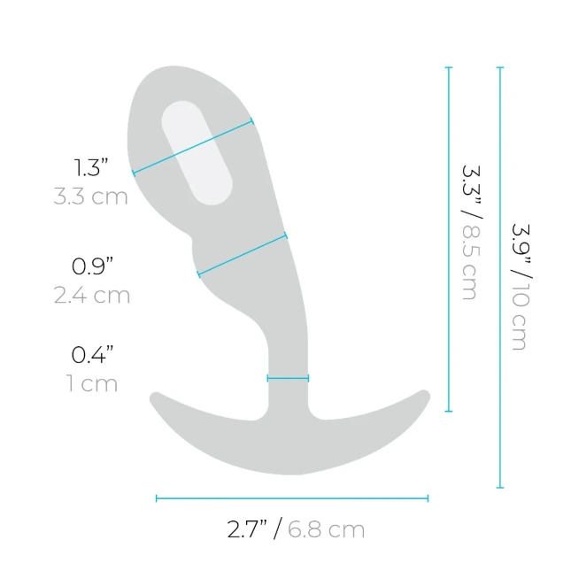 B-Vibe P-Spot Snug Plug Remote Control Silicone Weighted Prostate Plug 3.3 oz