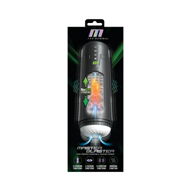 M for Men Master Blaster Suction Vibrating Stroker Black M for Men Master Blaster Suction Vibrating Stroker Black