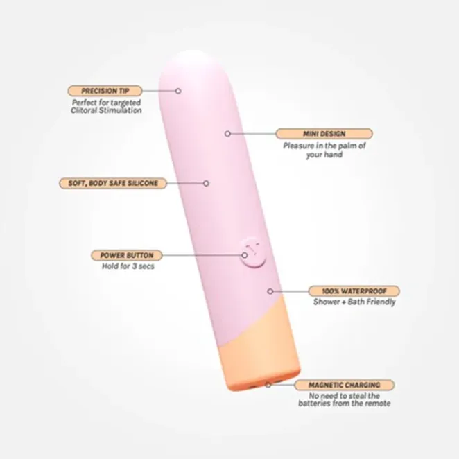 Vush Peachy Rechargeable Silicone Bullet Massager