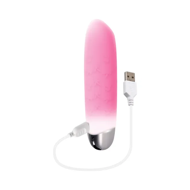 bunnies on parade squishy silicone bullet vibrator pink