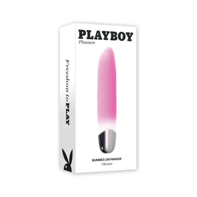 bunnies on parade squishy silicone bullet vibrator pink
