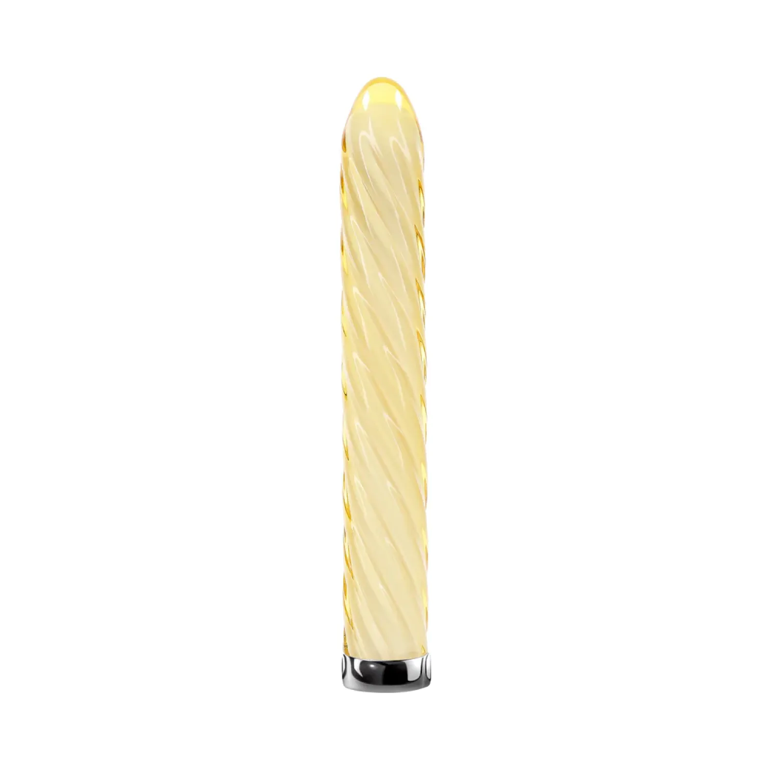 twist of fate rechargeable glass vibrator yellow g spot vibe