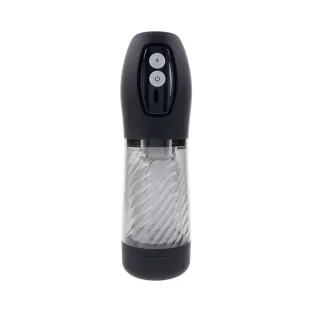 Whirlwind Thrusting & Spinning Vibrating Stroker Black