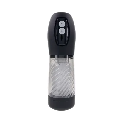 Whirlwind Thrusting & Spinning Vibrating Stroker Black