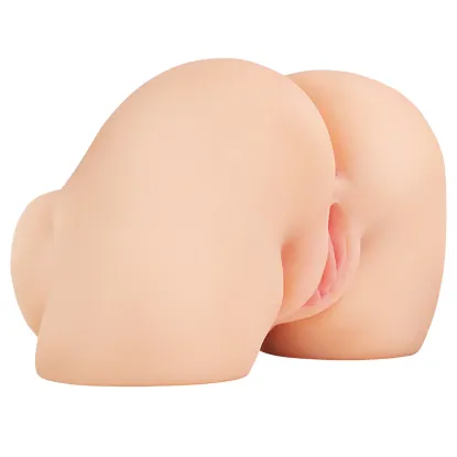 Shake That Ass Vibrating Pussy & Ass Mega Masturbator Beige