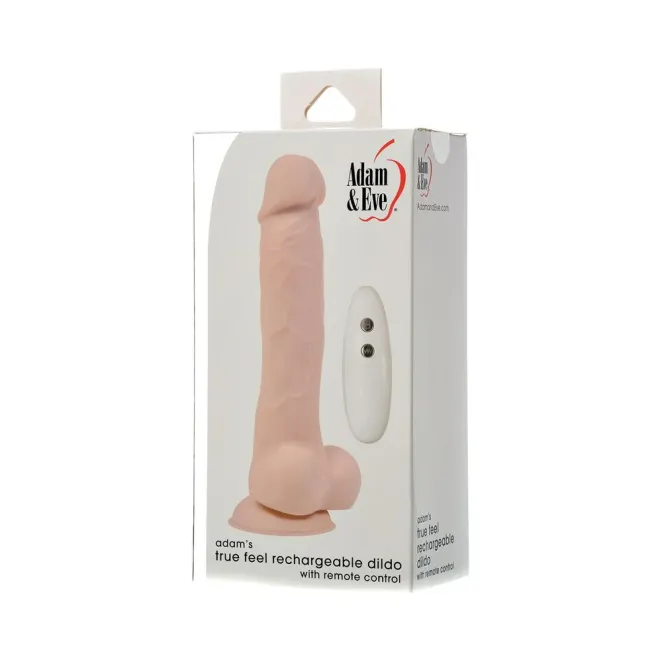 7 Inch Adam's True Feel Realistic Vibrating Remote-Controlled Dildo with Balls