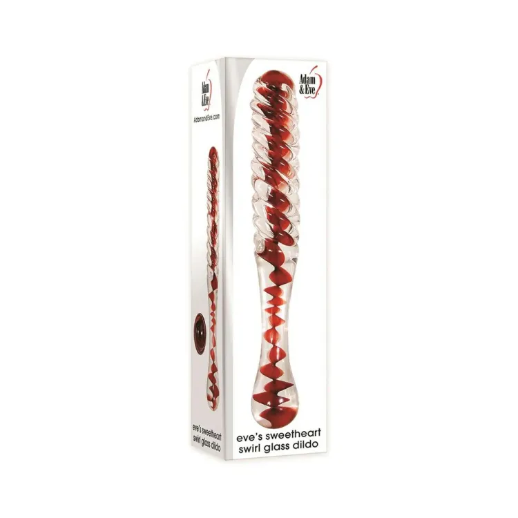8.75 in. Eve's Sweetheart Swirl Glass Dildo 8.75 in. Eve's Sweetheart Swirl Glass Dildo