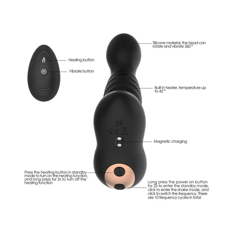 Derek Warming & Rotating Prostate Vibe Derek Warming & Rotating Prostate Vibe