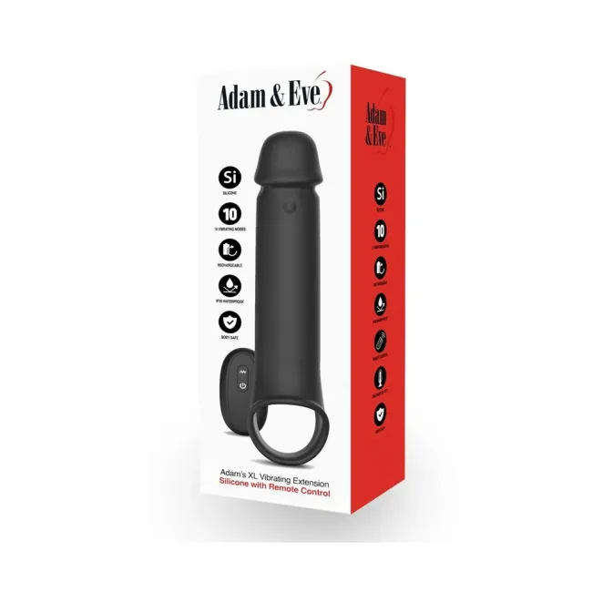 Adam's XL Vibrating Penis Extension with Remote Control