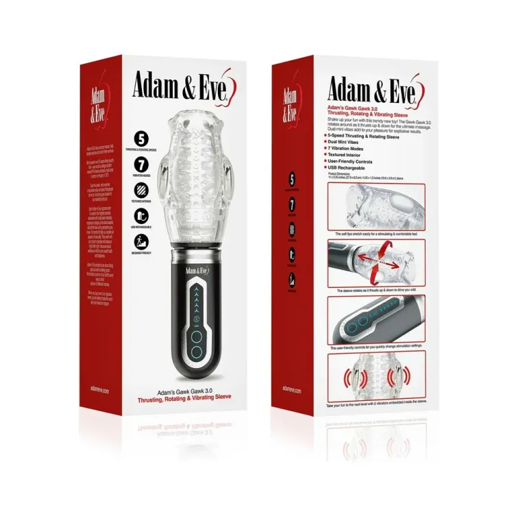 Adam's Gawk Gawk 3.0 Thrusting Rotating & Vibrating Sleeve Adam's Gawk Gawk 3.0 Thrusting Rotating & Vibrating Sleeve
