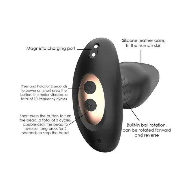 Carl Jr. Vibrating & Rimming Butt Plug with Remote