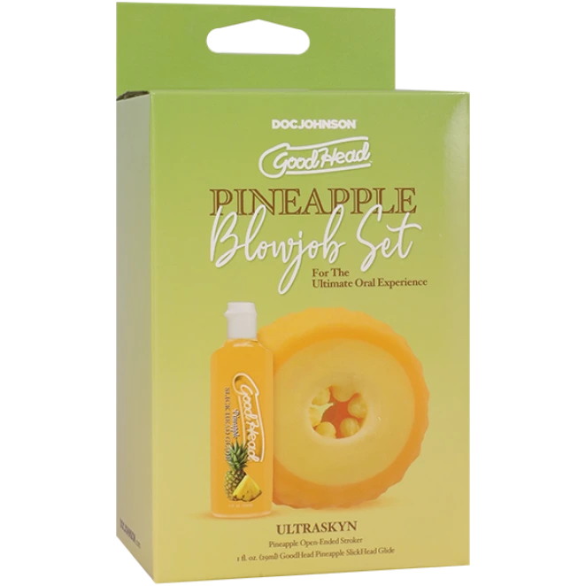 Doc Johnson GoodHead Pineapple Blowjob Set (2 Piece)