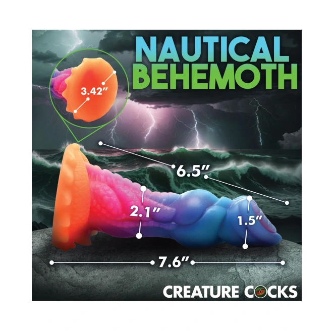 Creature Cocks Aqua-Cock Glow-in-the-Dark Silicone Dildo