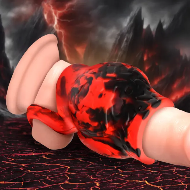 Creature Cocks Hell Hound Silicone Penis Sleeve and Ball Stretcher