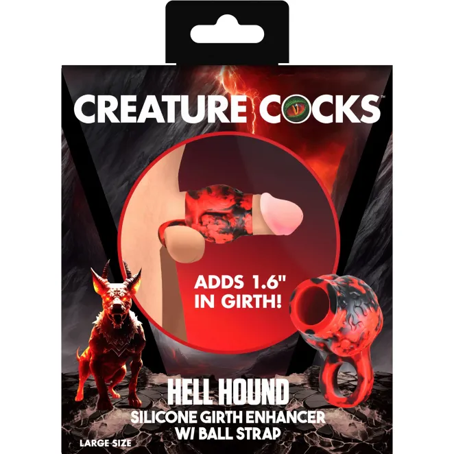 Creature Cocks Hell Hound Silicone Penis Sleeve and Ball Stretcher
