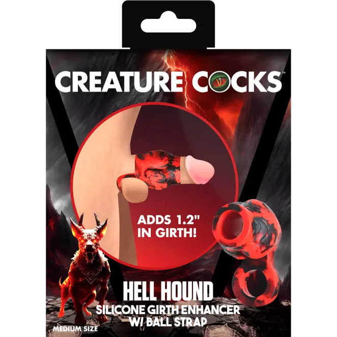 Creature Cocks Hell Hound Silicone Penis Sleeve and Ball Stretcher