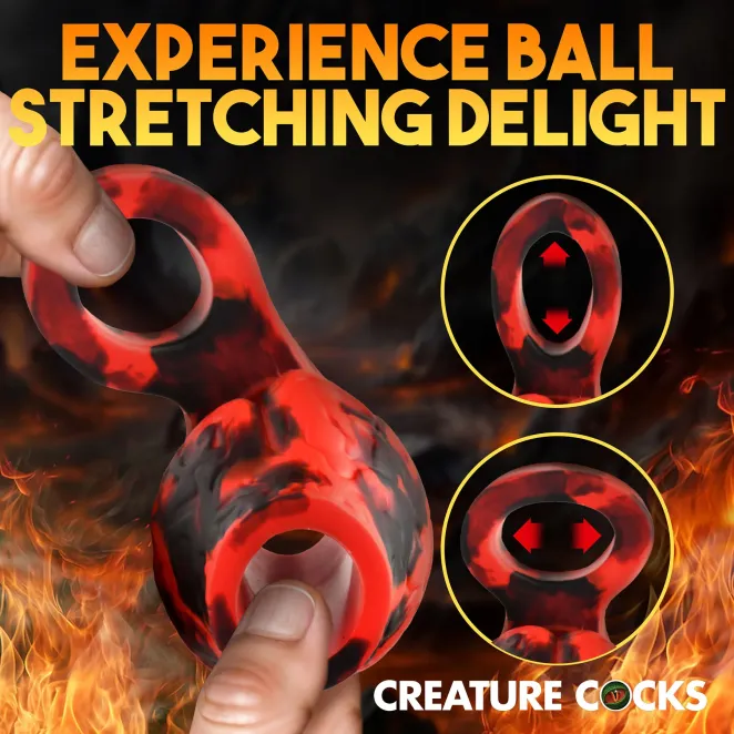Creature Cocks Hell Hound Silicone Penis Sleeve and Ball Stretcher