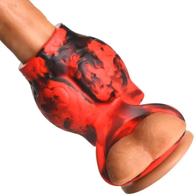 Creature Cocks Hell Hound Silicone Penis Sleeve and Ball Stretcher