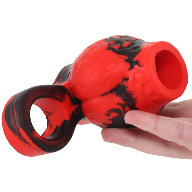 Creature Cocks Hell Hound Silicone Penis Sleeve and Ball Stretcher