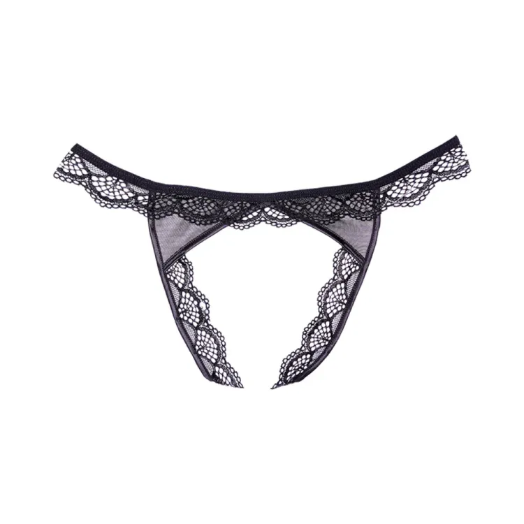 Allure Adore Peach-y Panty Black Allure Adore Peach-y Panty Black