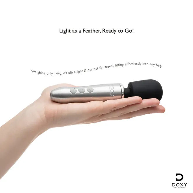 Doxy Go Extra Powerful Rechargeable Travel Mini Wand Massager