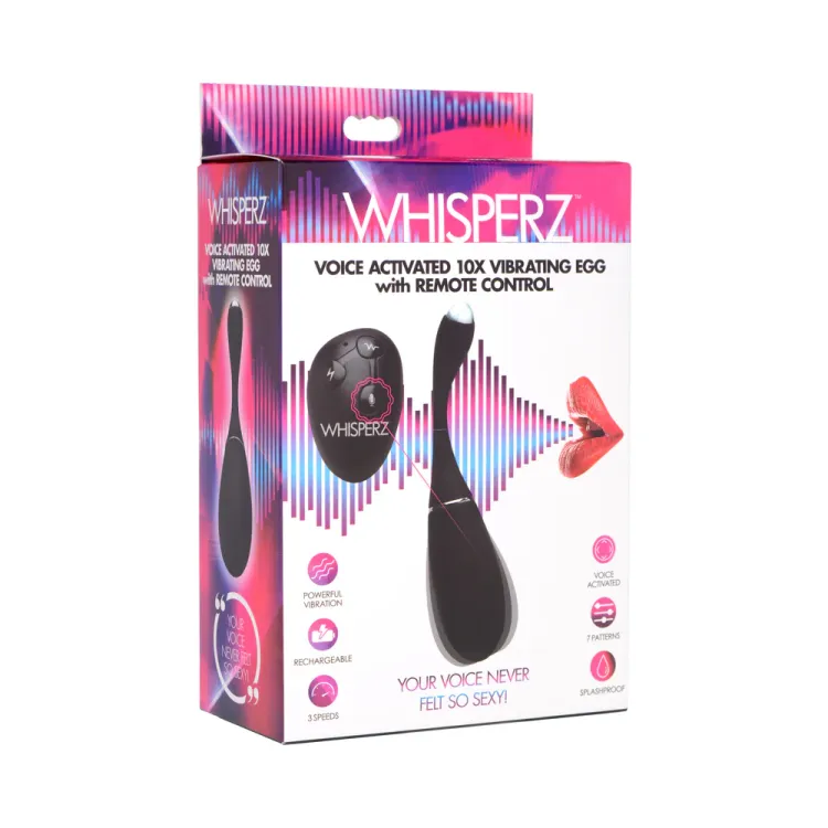 Whisperz Voice Activated 10X Vibrating Egg with Remote Whisperz Voice Activated 10X Vibrating Egg with Remote